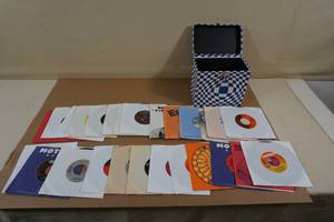 lot 155 image: 45 Records with Storage Case