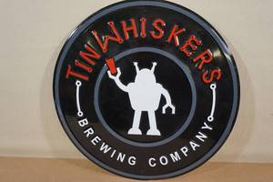 lot 164 image: Tin Whiskers Brewing Company Metal Beer Sign