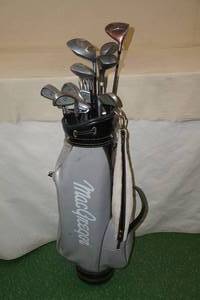 lot 188 image: Golf Clubs with Bag - Right Hand - Northwestern, Taylor Made, Wilson