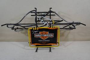 lot 190 image: Vintage Dealer Exclusive Harley Parts and Service Neon Sign - Not Working