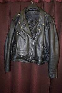 lot 210 image: Bad Hombre Black Leather Riding Jacket - Size 5XL