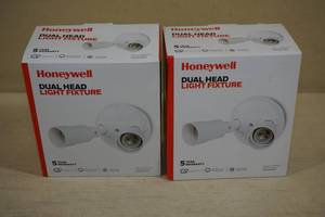 lot 211 image: 2 NEW Honeywell Dual Head Light Fixtures