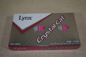 lot 213 image: 15 Lynx Crystal Cat Pink Golf Balls