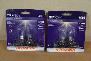 lot 23 image: Sylvania Xtravision Brighter Downroad Halogen Headlights - 9005