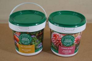 lot 36 image: Gaia Green Organic Power Bloom and All Purpose Fertilizer - 4.4 lb Tubs