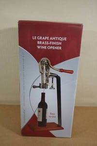 lot 41 image: Franmara Le Grape Antique Brass-Finished Wine Opener