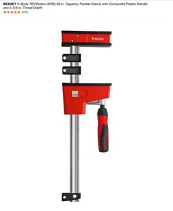 BESSEY K-Body REVOlution (KRE) 50 in. Capacity Parallel Clamp with Composite Plastic Handle and 3-34 in. Throat Depth. See Pictures