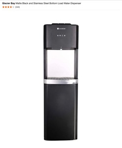 Glacier Bay Matte Black and Stainless Steel Bottom Load Water Dispenser. See Pictures