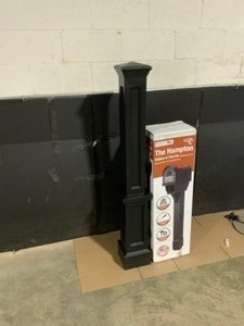 Unbranded Postal Pro Hampton All-in-One Mailboxes Kit, Black &. Mayne Signature Plus Decorative Polyethylene Mailbox Post, Black. See Pictures