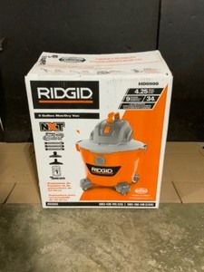 RIDGID 9 Gal. 4.25-Peak HP NXT WetDry Shop Vacuum with Filter, Hose and Accessories. See Pictures