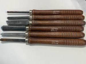 lot 6 image: Set of Six Craftsman Wood Lathe Tools