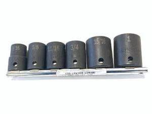 lot 19 image: New Old Stock SK Tool 6 Piece Half Inch SAE Impact Socket Set $139 Retail