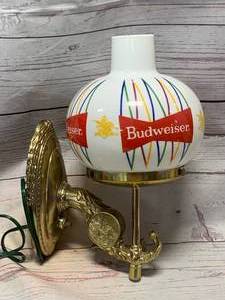 lot 35 image: Antique Budweiser Wall Light Sconce, 12 Inch Tall