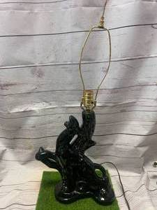 lot 37 image: Mid Century Modern Black Panther Light 16 Inch Tall
