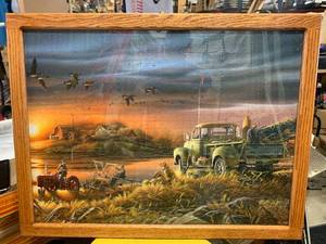 lot 53 image: Terry Redland Framed Puzzle 22 X 29