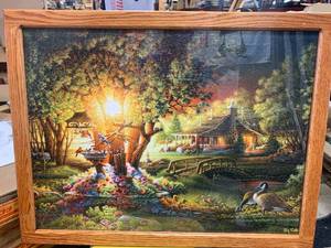 lot 54 image: Terry Redland Framed Puzzle 22 X 29