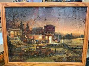 lot 55 image: Terry Redland Framed Puzzle 22 X 29