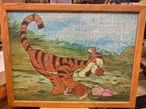 lot 56 image: Tigger Framed Puzzle 22 X 29