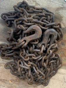 lot 103 image: Approximately 20 Feet of Chain with 38 Inch Hooks