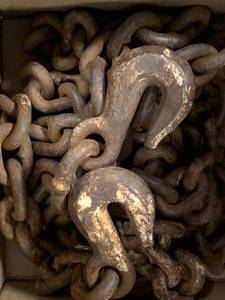 lot 105 image: Approximately 20 Feet of Chain with 38 Inch Hooks
