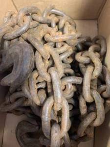 lot 106 image: Approximately 20 Feet of Chain with 38 Inch Hooks