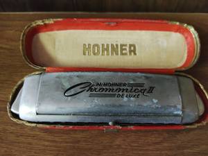 lot 55 image: Hohner Chromomica Two Deluxe Harmonica