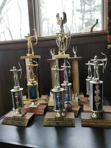 lot 65 image: Collection of Archery Trophies