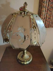 lot 138 image: Unicorn Three Way Touch Lamp