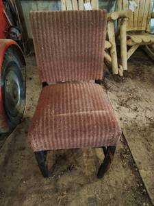 lot 314 image: Vintage Railroad Dining Chair- Needs Repair