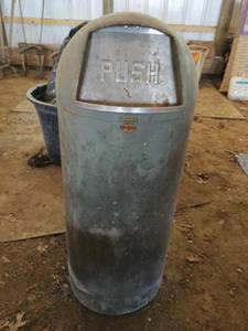 lot 331 image: Vintage Green Garbage Can