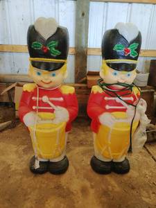 lot 347 image: Two Vintage  Drummer Boy Blow Glow Molds