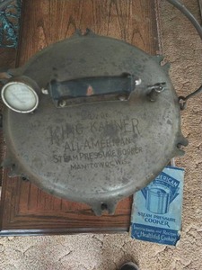 lot 202 image: Old Pressure Cooker by King Kanner