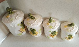 lot 205 image: Vintage Four Piece Canister Set