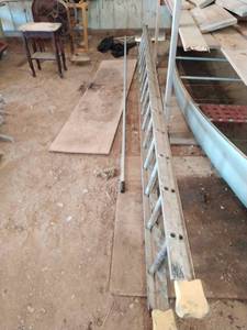 lot 371 image: Ladder & Two Roof Rakes