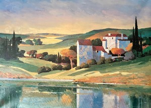 lot 14 image: Framed Scenic Art by Lay Slette