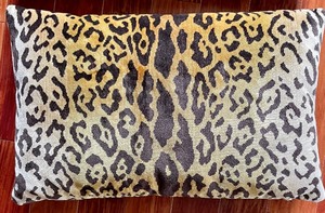 lot 30 image: Pair of  Fine Animal Print Accent Pillows