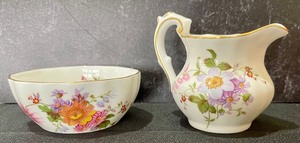 lot 45 image: Royal Crown Derby Petite Bowl and Pitcher