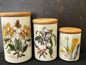 lot 68 image: Three Piece Portmeirion Botanic Gardens Canister Set