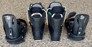 lot 225 image: Burton Snowboard Boots and Solomon Force Bindings