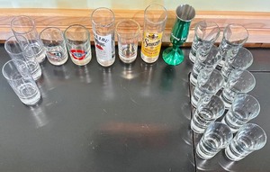 lot 265 image: Variety of Shot Glasses