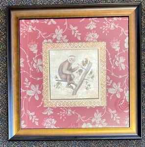 lot 408 image: Monkey Themed Framed Art