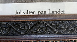 lot 411 image: Juleaften paa Landet Framed Print