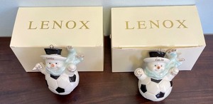 lot 416 image: 2 Lenox Ornaments with Caitlin on their Hats