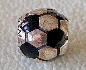 lot 438 image: Sterling Soccer Ball Pandora Bead