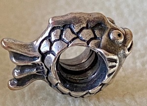 lot 199 image: Pandora Sterling Fish Bead