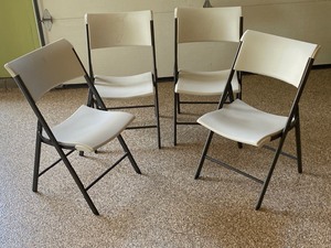 lot 295 image: Four Lifetime Brand Folding Chairs