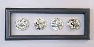 lot 319 image: Bjorn Wiinblad Twelve Months of Love Wall Plates and Frames