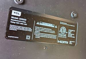 lot 304 image: TCL 31 Roku Television