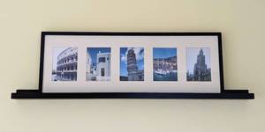 lot 311 image: Wall Shelf and Decorative Framed Photos