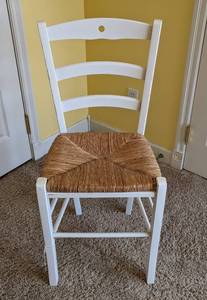 lot 320 image: Woven Seat Accent Chair